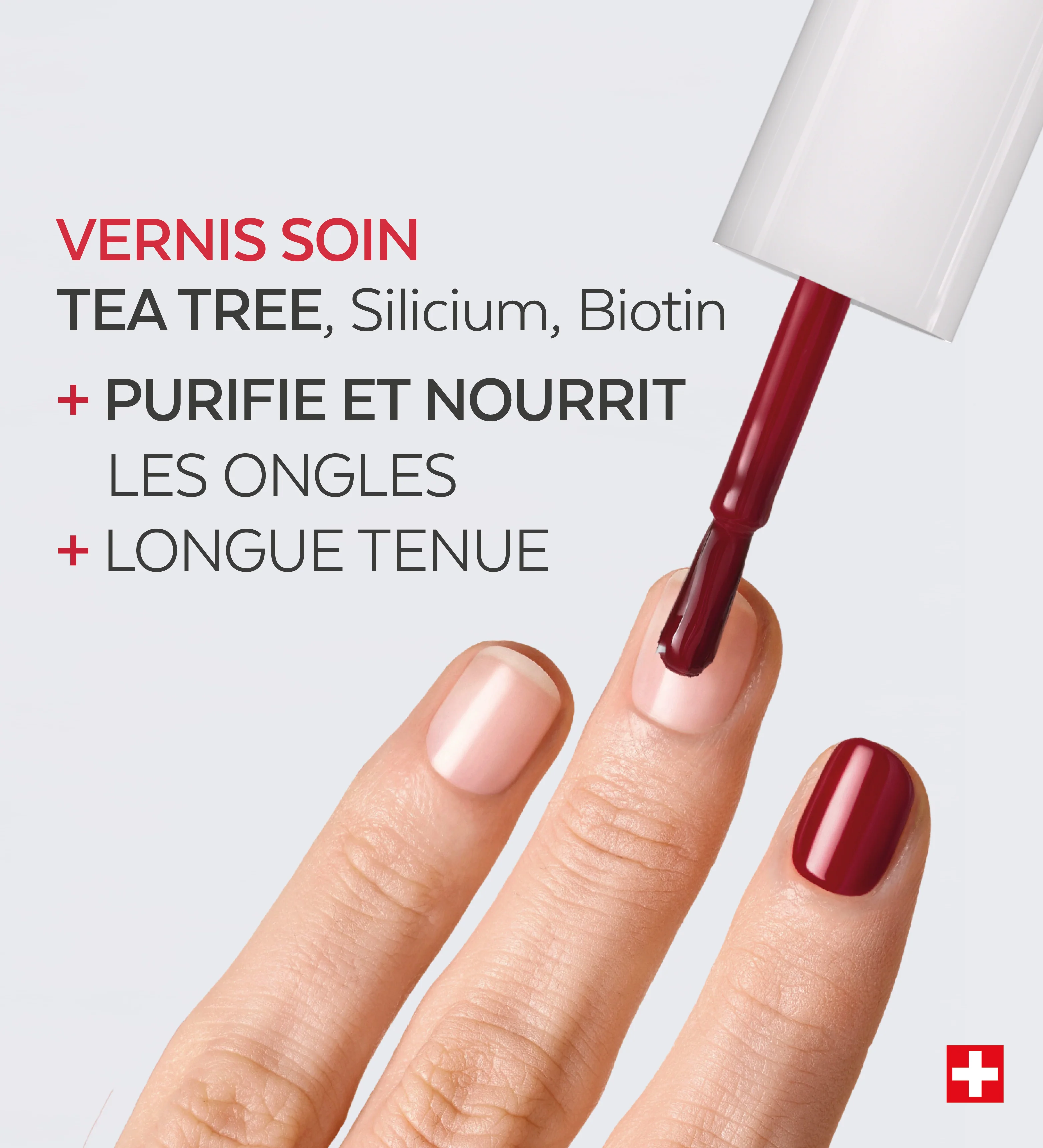 Vernis Color Care Tea Tree - Rouge allure - Image 3