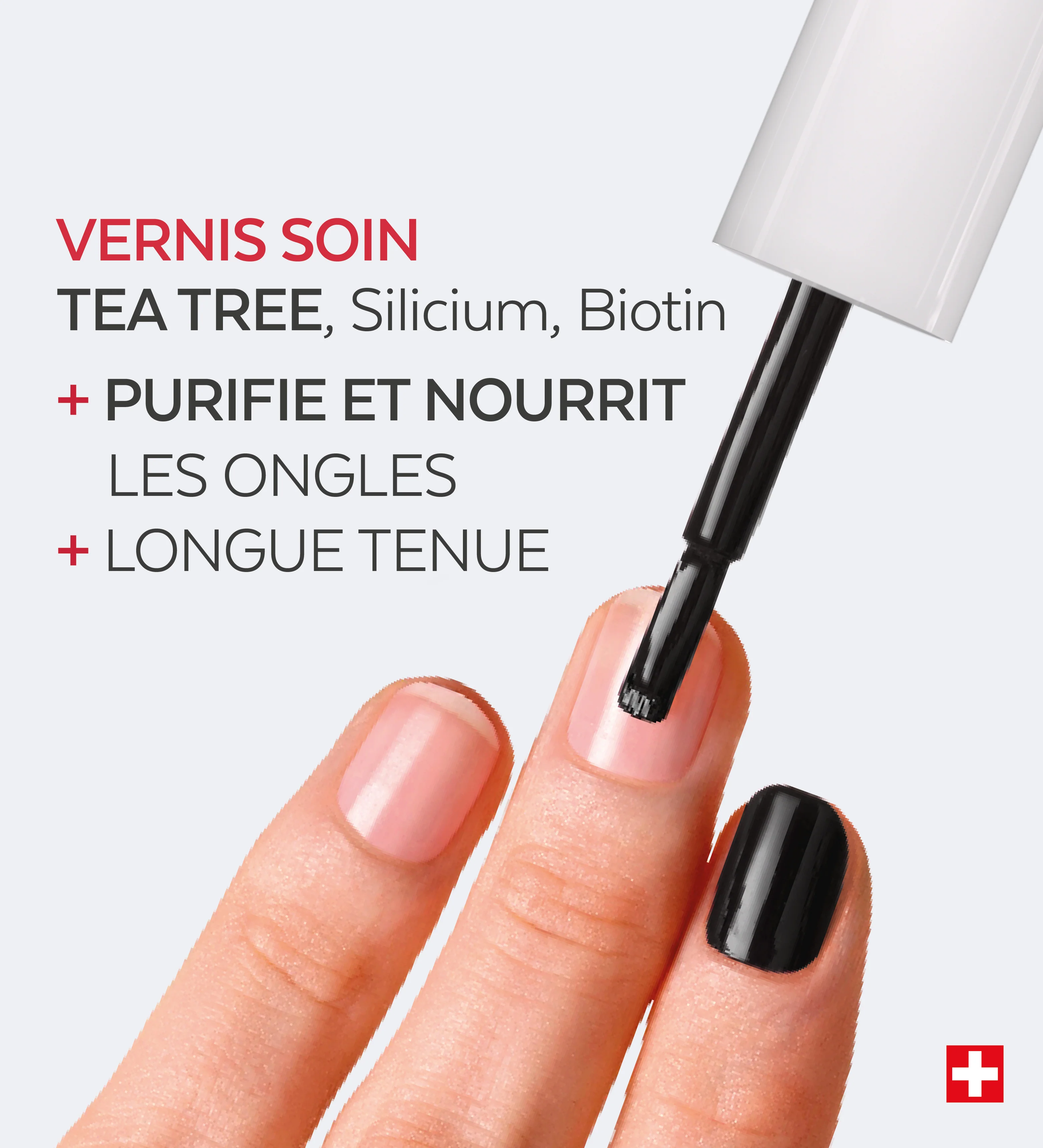 Vernis Color Care Tea Tree - Noir - Image 3