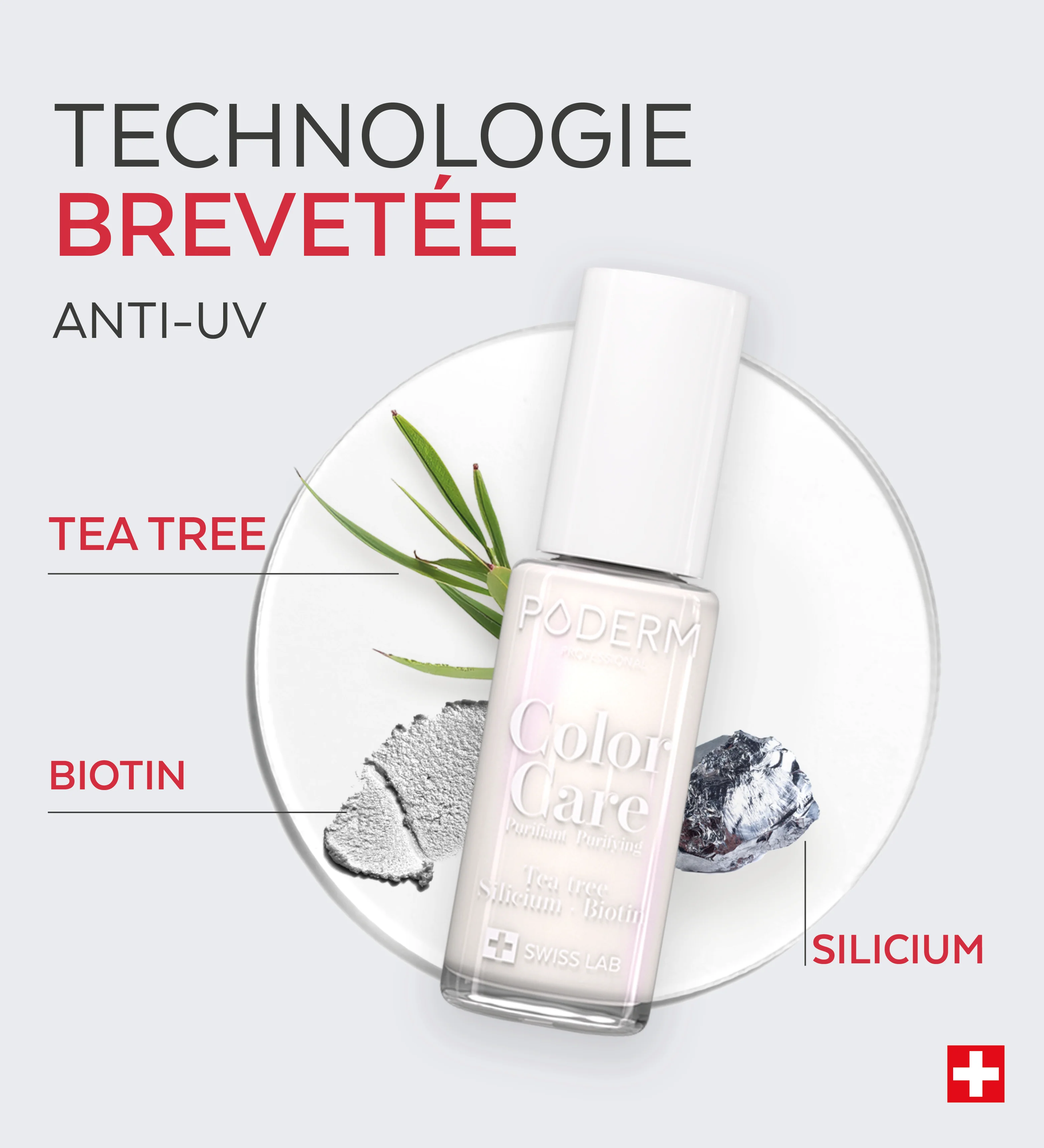 Vernis Color Care Tea Tree - Blanc Perlé - Image 4