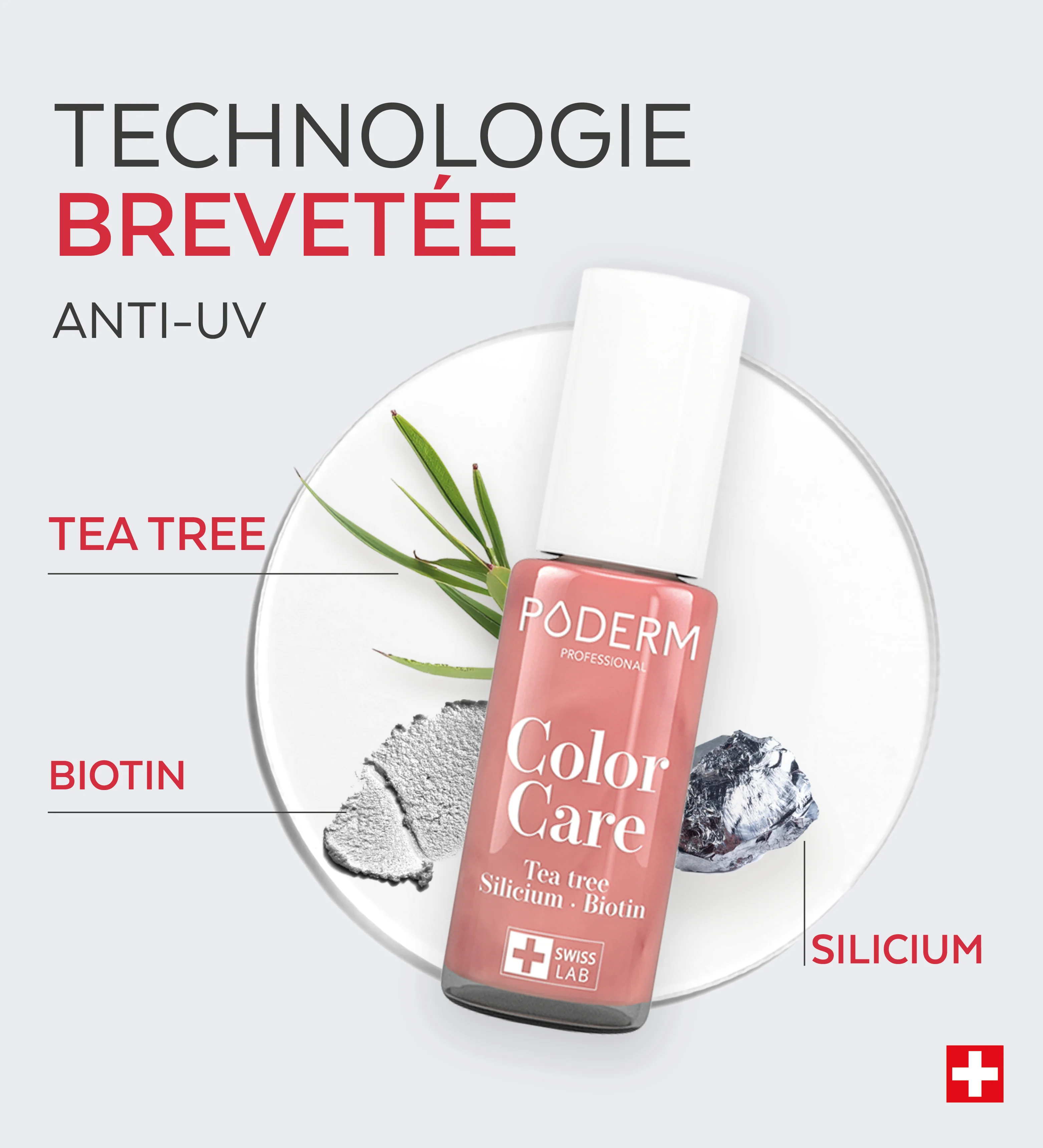 Vernis Color Care Tea Tree - Or Rose Brillant - Image 4