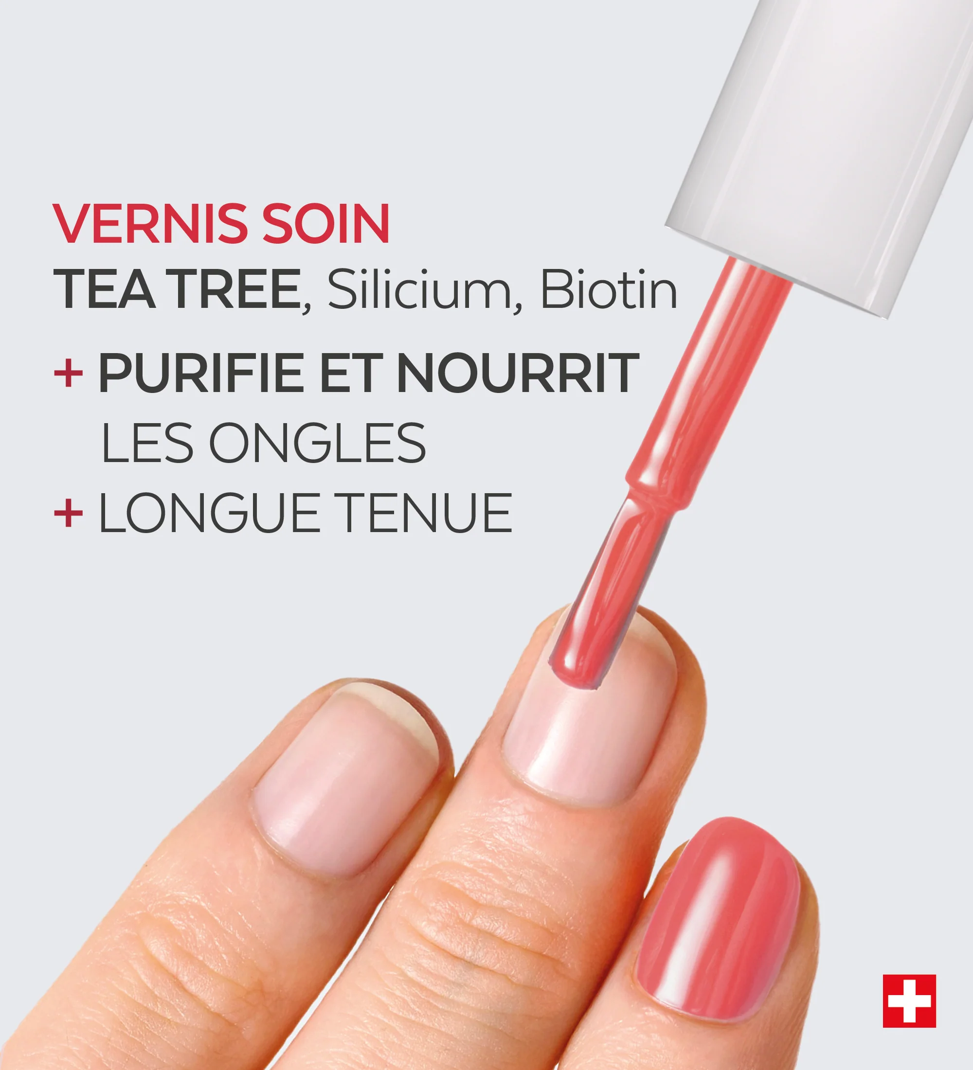 Vernis Color Care Tea Tree - Rose Corail - Image 3