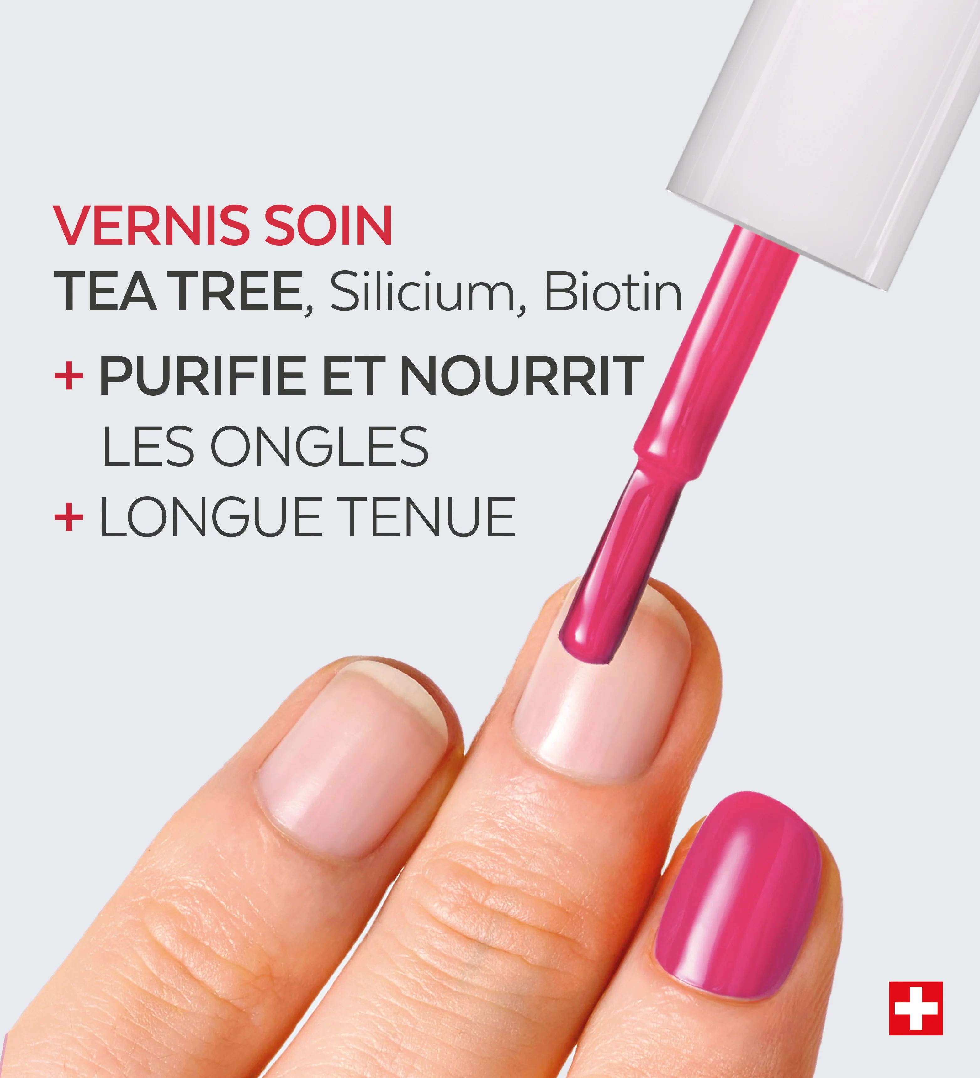 Vernis Color Care Tea Tree - Rose Framboise - Image 3