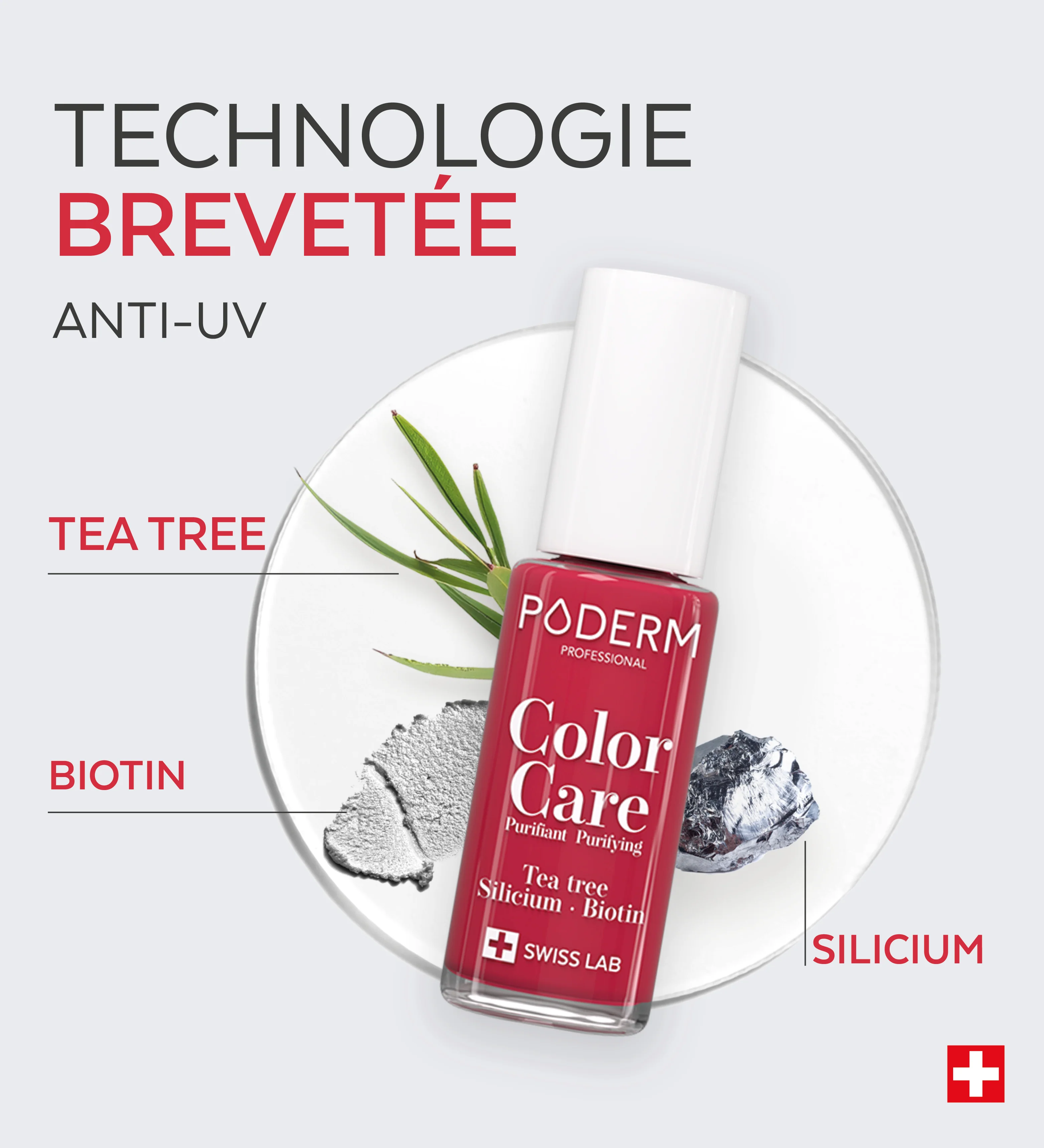 Vernis Color Care Tea Tree - Rouge Rose - Image 4