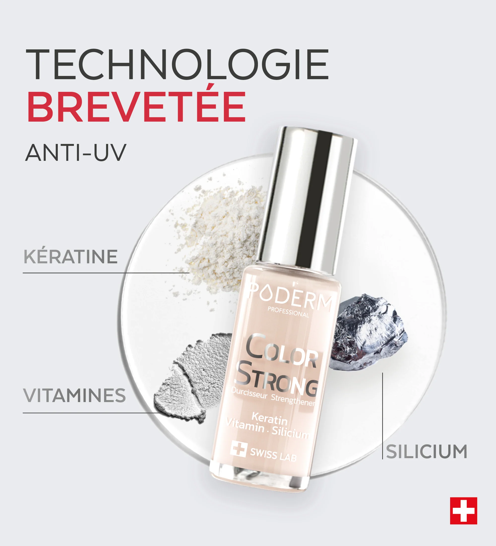 Vernis Color Strong Durcisseur - Rose poudré - Image 4